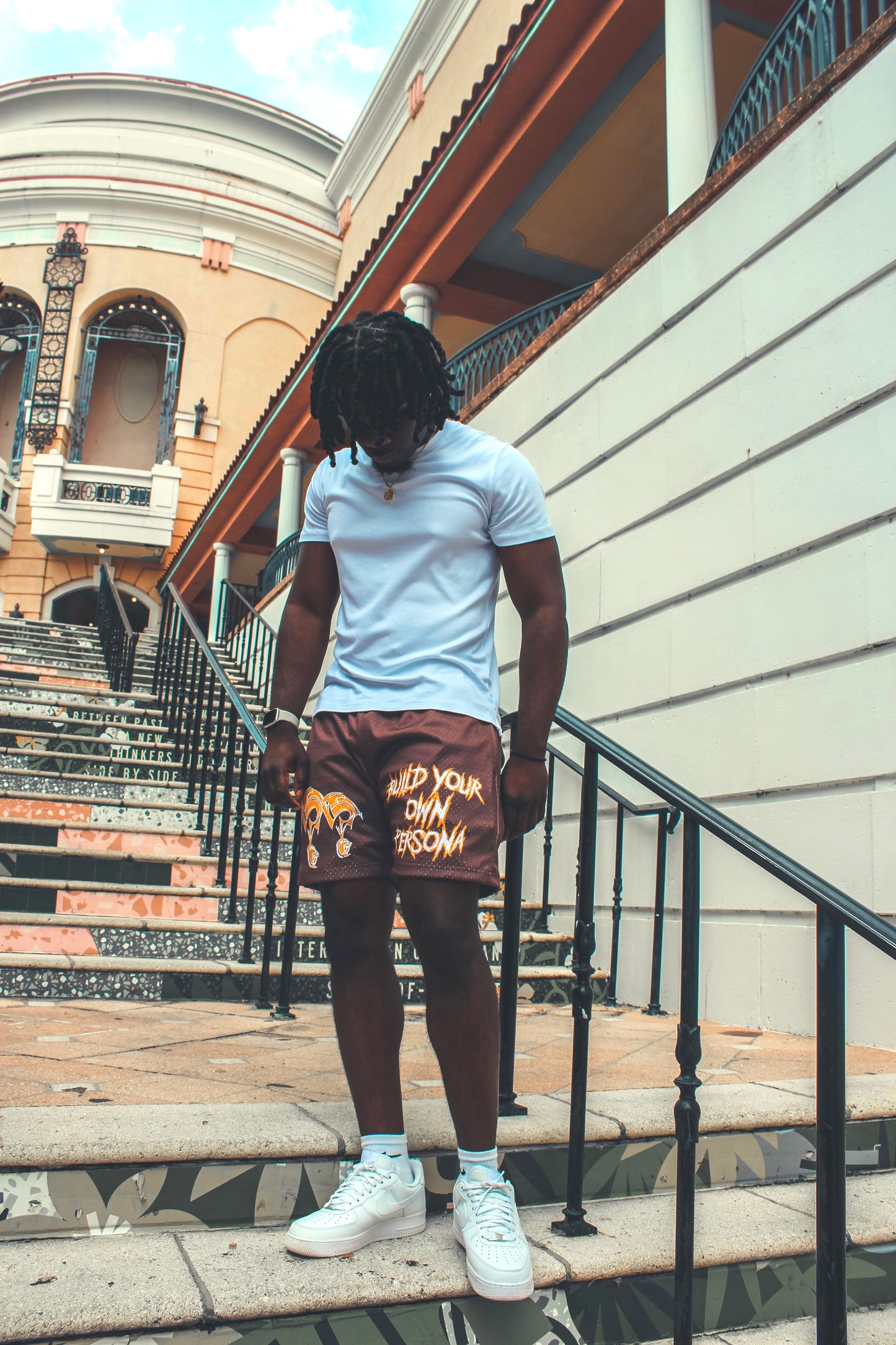 BROWN V1 MESH SHORTS